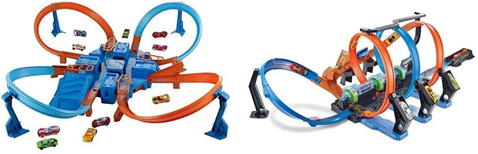 Hot Wheels Criss Cross Crash Motorized Track Set