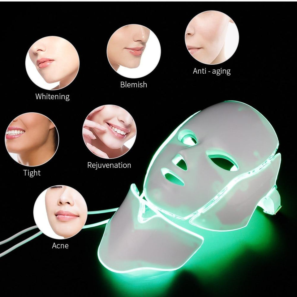 Professional LED Photon Light Therapy Mask - 7 Colors Light Treatment Device