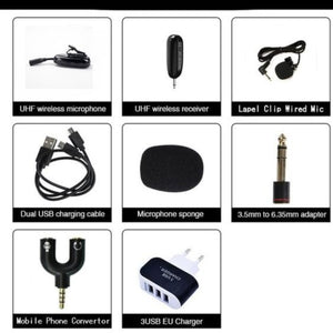 Professional Smart Phone Mic Mini Mobile UHF Wireless Microphones