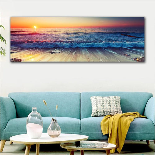 Sunset Beach Canvas Painting