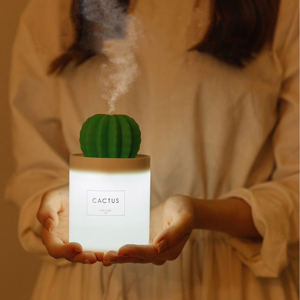 280ML Cactus Ultrasonic Aroma Essential Oil Diffuser