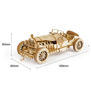 3D Classic Grand Prix Car Wooden Puzzle