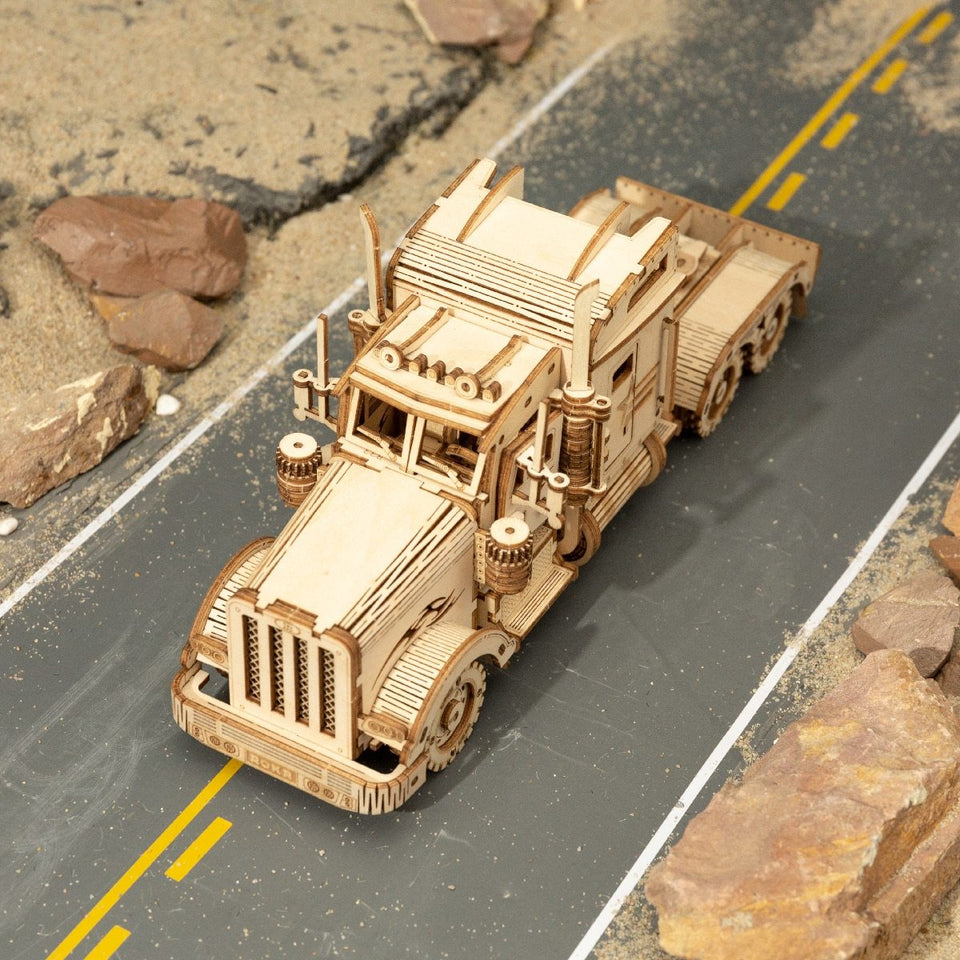 Movable 3D Wooden Truck Puzzle