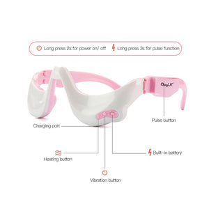 Electric Eye Massager EMS Vibration Eye Care Massage Tool 3D Eyewear Hot Compress Therapy Relief Eye Fatigue Relaxation