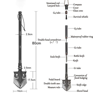 Professional outdoor survival Tactical Multifunctional Shovel