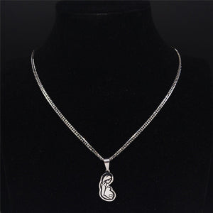 Mom and Baby Stainless Steel Necklace for Women