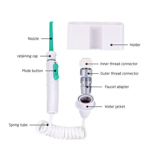 Water Dental Flosser Faucet Oral Irrigator Water Jet Floss Dental Irrigator Dental Pick Oral Irrigation Teeth Cleaning Machine