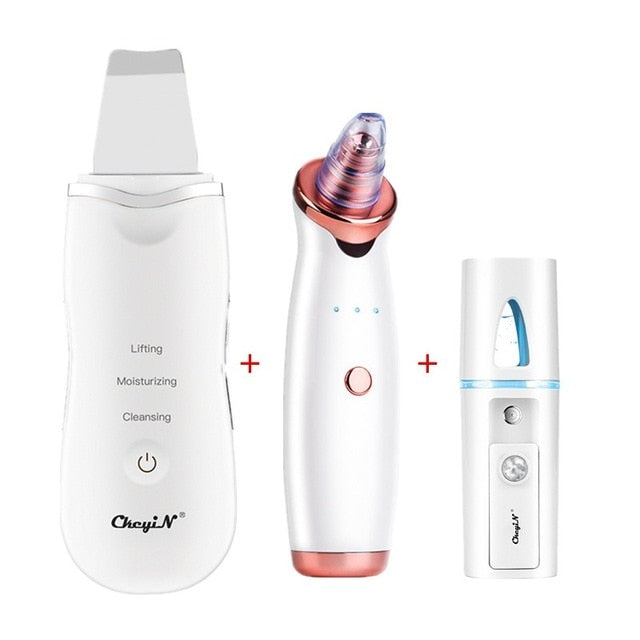 Ultrasonic Skin Scrubber - Facial Peeling Pore Cleaner Exfoliator