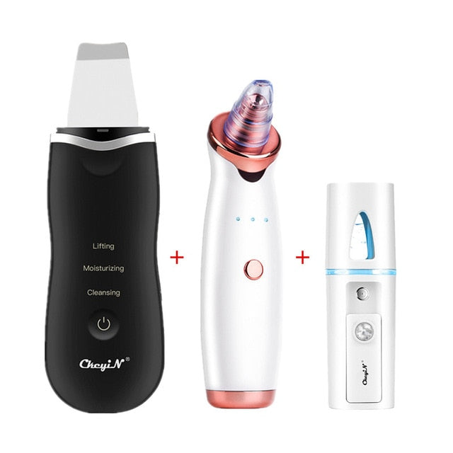 Ultrasonic Skin Scrubber - Facial Peeling Pore Cleaner Exfoliator