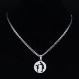 Mom and Baby Stainless Steel Necklace for Women