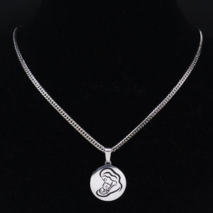 Mom and Baby Stainless Steel Necklace for Women