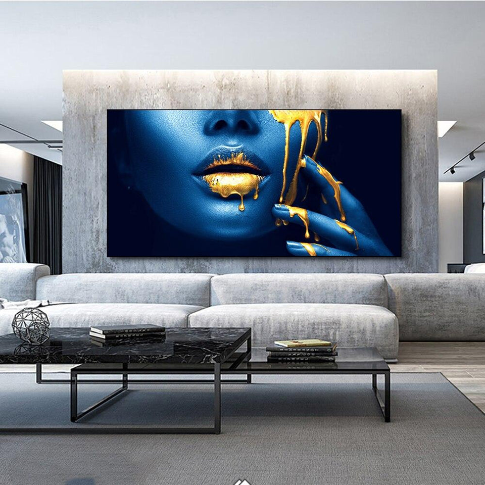 Large African Woman Face Canvas Painting