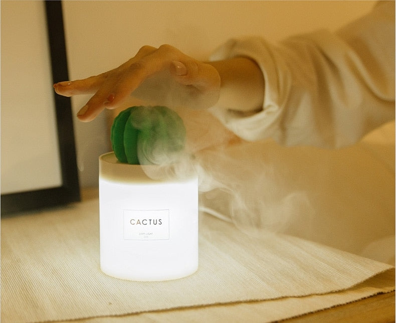 280ML Cactus Ultrasonic Aroma Essential Oil Diffuser