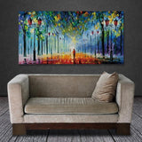 Tree Lined Trails Canvas Painting