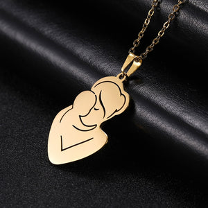 Mom Dad Baby Pendant Mother's Day Necklace -  Love Gift