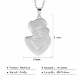 Mom Dad Baby Pendant Mother's Day Necklace -  Love Gift