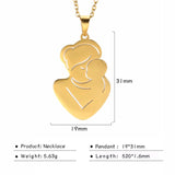 Mom Dad Baby Pendant Mother's Day Necklace -  Love Gift