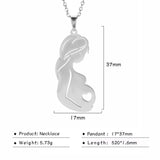 Mom Dad Baby Pendant Mother's Day Necklace -  Love Gift