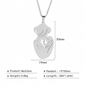 Mom Dad Baby Pendant Mother's Day Necklace -  Love Gift