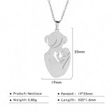 Mom Dad Baby Pendant Mother's Day Necklace -  Love Gift