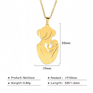 Mom Dad Baby Pendant Mother's Day Necklace -  Love Gift