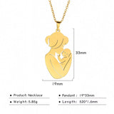 Mom Dad Baby Pendant Mother's Day Necklace -  Love Gift