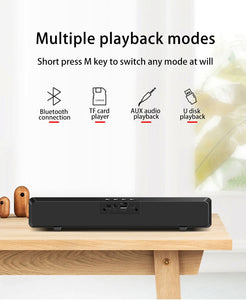 TV Sound Bar AUX USB Wired and Wireless Bluetooth Home Theater