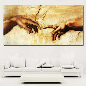 Hand of God Black & White Canvas