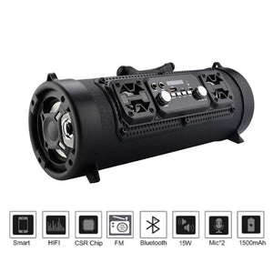 Portable High-power 15W Music Barrel Speaker for Outdoor Spot