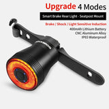 Waterproof LED Charging Bicycle Smart Auto Brake Sensing Light