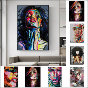 Colorful Woman Abstract Painting