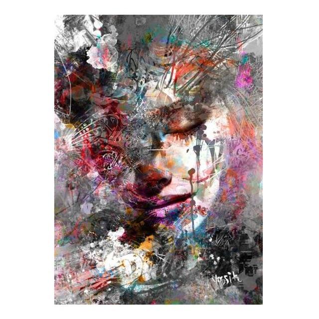 Colorful Woman Abstract Painting