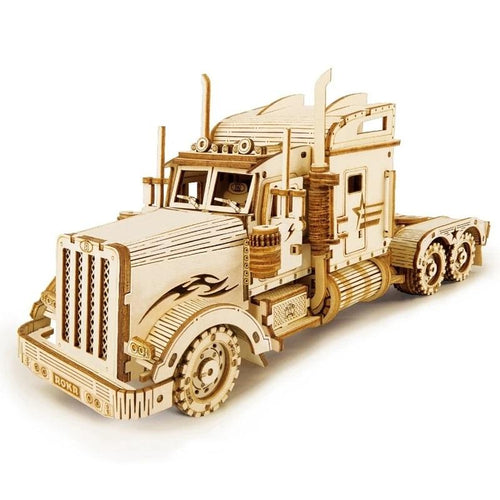 Movable 3D Wooden Truck Puzzle