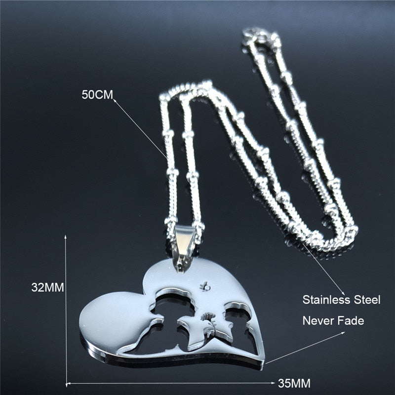 Baby Mom Stainless Steel Statement Necklace