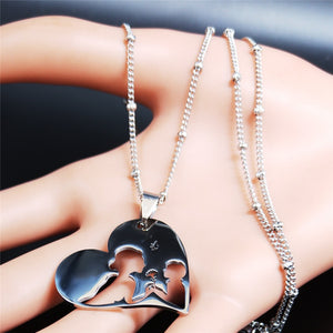 Baby Mom Stainless Steel Statement Necklace