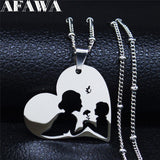 Baby Mom Stainless Steel Statement Necklace