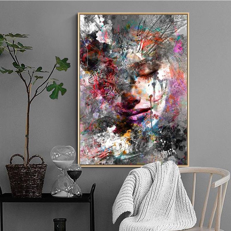 Colorful Woman Abstract Painting