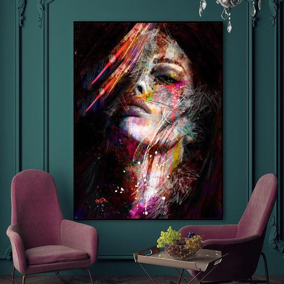 Colorful Woman Abstract Painting