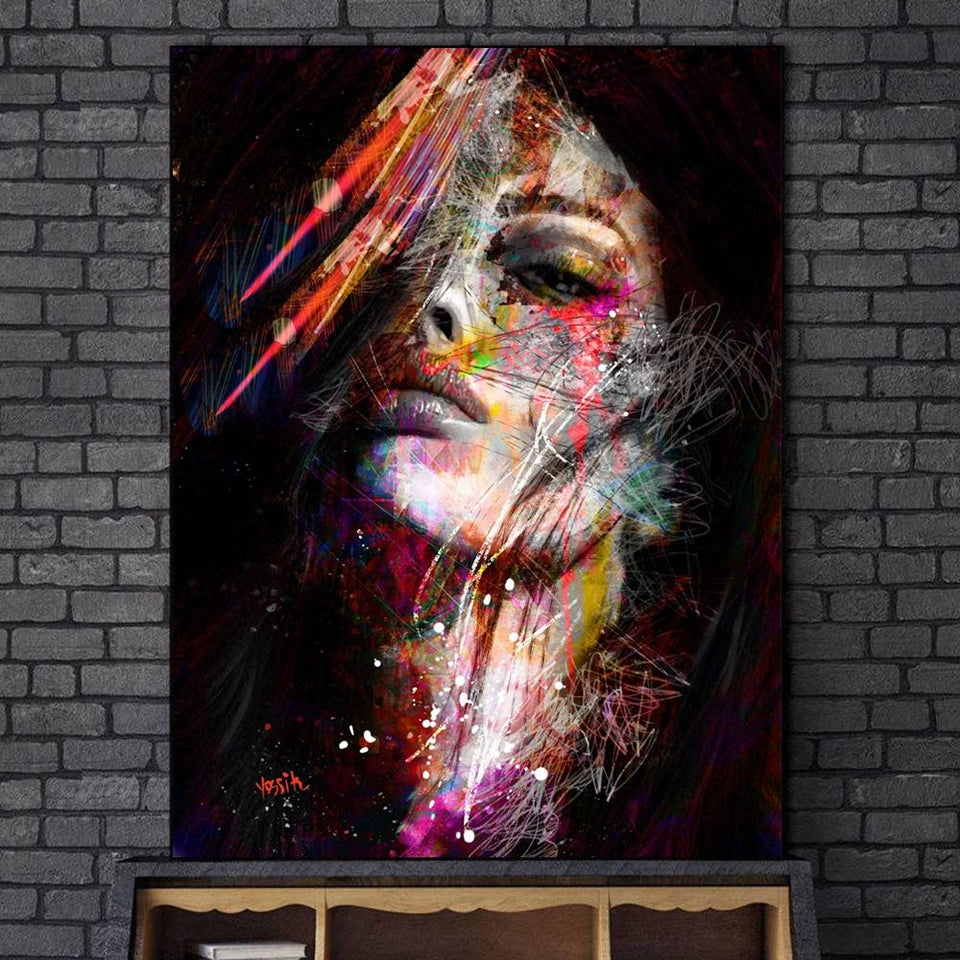 Colorful Woman Abstract Painting