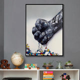 Modern Fist Graffiti Wall Art Painting