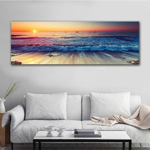 Sunset Beach Canvas Painting