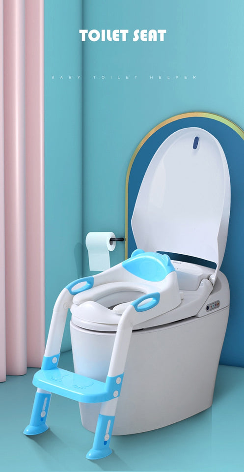 Folding Baby Potty Training Seat with Adjustable Ladder