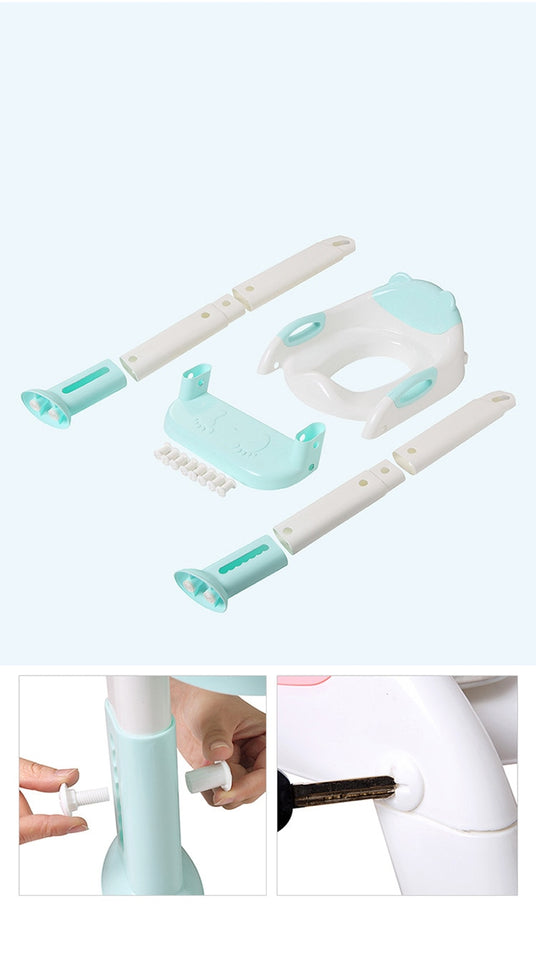 Folding Baby Potty Training Seat with Adjustable Ladder