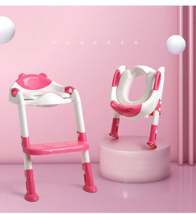 Folding Baby Potty Training Seat with Adjustable Ladder