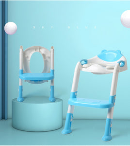 Folding Baby Potty Training Seat with Adjustable Ladder