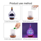 3D Firework Glass Vase Shape Aroma diffuser