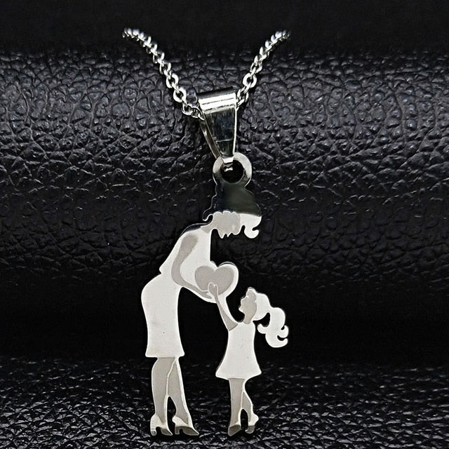 Mom Daughter Stainless Steel Chain Necklace