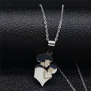 Mom Daughter Stainless Steel Chain Necklace