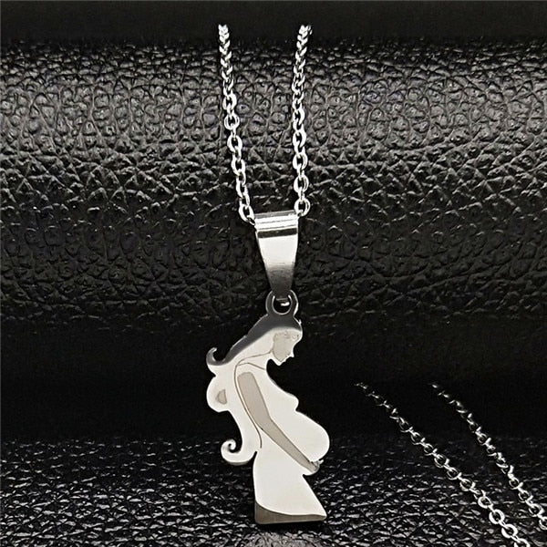 Mom Daughter Stainless Steel Chain Necklace