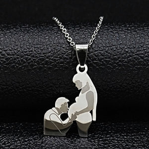 Mom Daughter Stainless Steel Chain Necklace